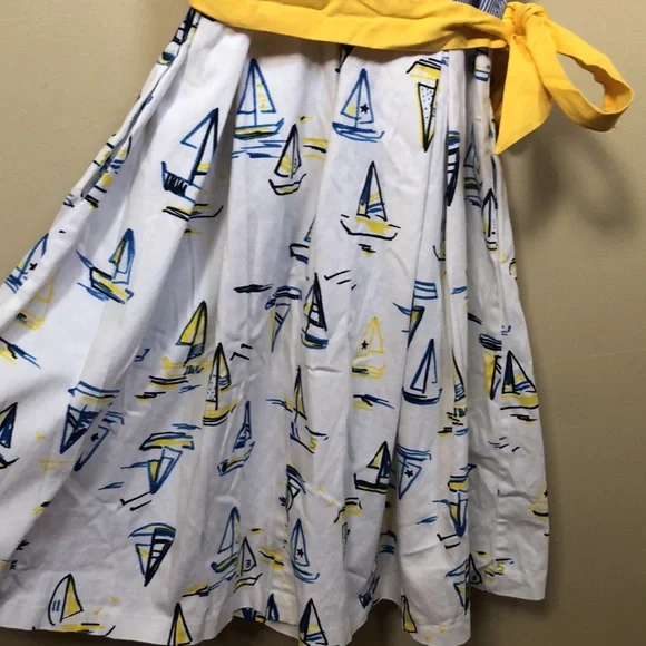 Beautiful blue and yellow sailboat dress ⛵️ - Picture 4 of 5